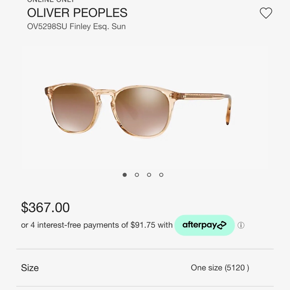 oliver peoples finley esq unisex sunglasses